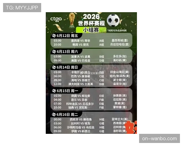 2026世界杯跨时区比赛对赛程编排有什么规则